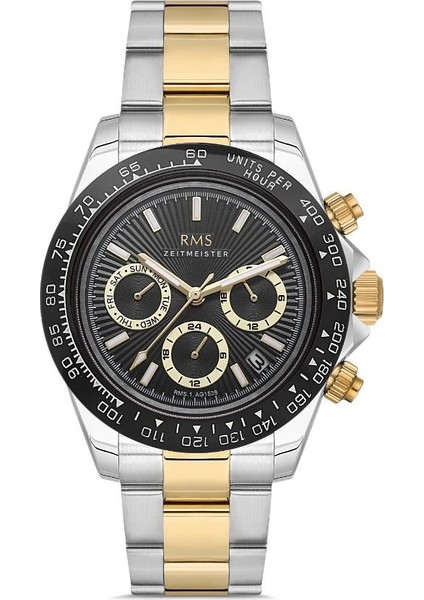 RMS.1.AG1539.05 Tüm Fonksiyonları Aktif Kristal Camlı Metalik Renk Erkek Kol Saati