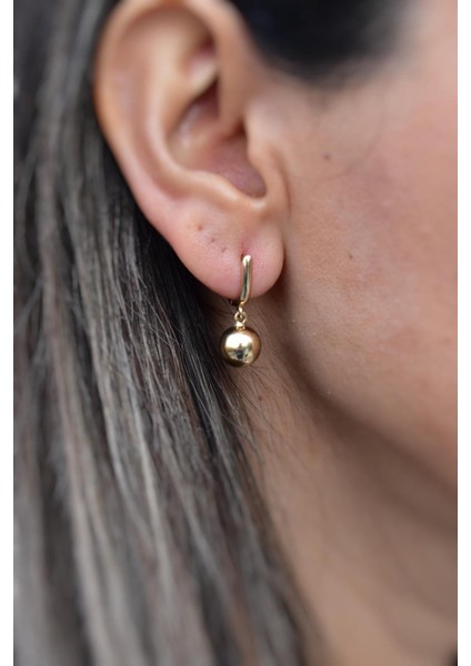 14 Ayar Altın,sallantılı Toplu Küpe AGKP178