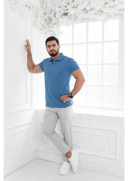 Polo Yaka %100 Pamuk Regular Fit T-Shirt fiyatları