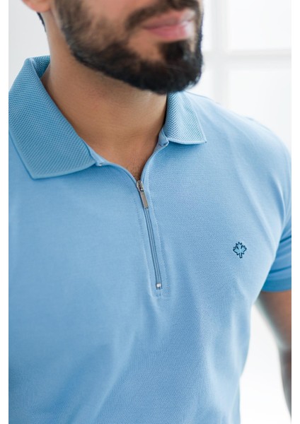 Fermuarlı Polo Yaka %100 Pamuk Regular Fit T-Shirt modelleri