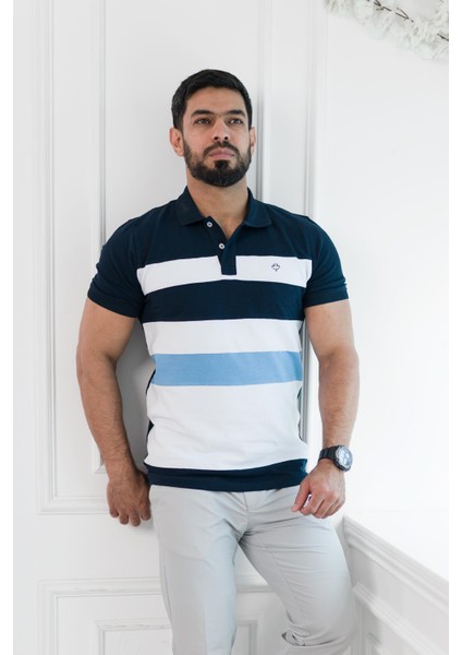 Polo Yaka %100 Pamuk Parça Desenli Regular Fit T-Shirt fiyatları