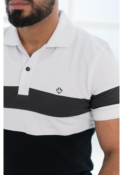 Polo Yaka %100 Pamuk Parça Desenli Regular Fit T-Shirt modelleri