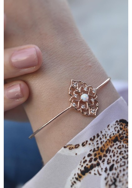 Aydıngold 14 Ayar Altın,opal Taşlı Bileklik