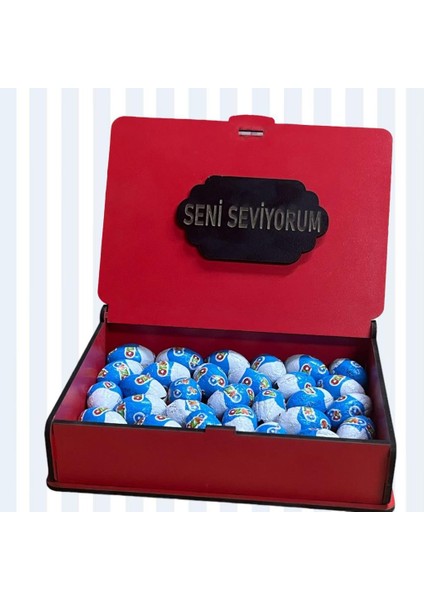 Ozmo Mini Yumurta ( 35 Adet ) Seni Seviyorum Yazılı Kırmızı Ahşap Hediye Kutusu Yumurta Sevdiklerinize Hediye Ozmo Mini Eggs Kırmızı Ahşap Kutulu modelleri