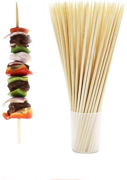 Bambu Kalın Ahşap Çöp Şiş Çubuğu 40 cm - 20 Adet fiyatları
