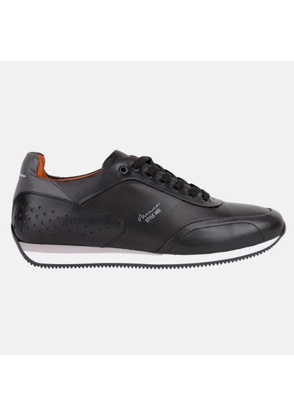 13113 Ince Taban Deri Sneakers Erkek Ayakkabı