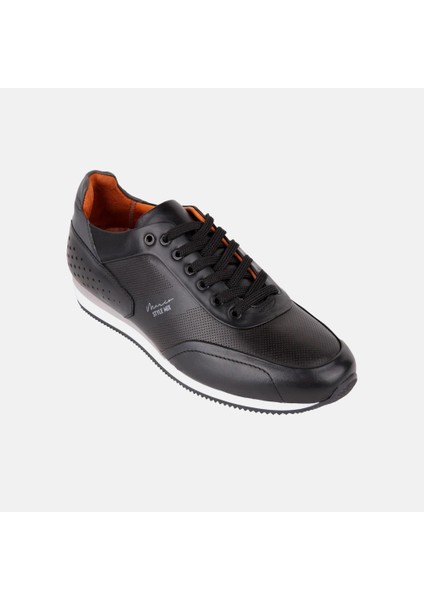 13113 Ince Taban Deri Sneakers Erkek Ayakkabı