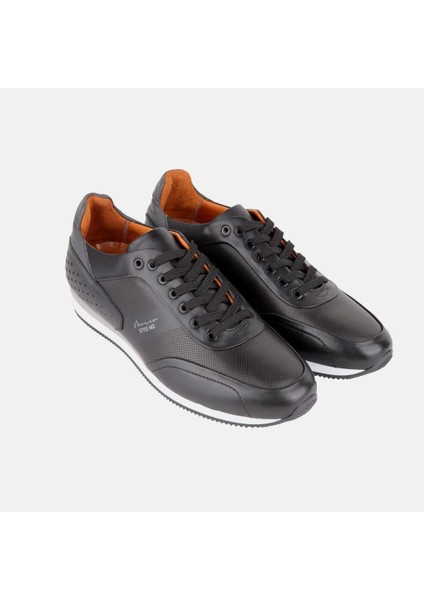 13113 Ince Taban Deri Sneakers Erkek Ayakkabı