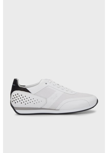 13113 Ince Taban Deri Sneakers Erkek Ayakkabı
