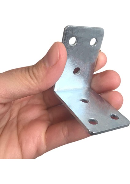 8 Adet Mobilya Eşya Dolap Duvar Sabitleyici Köşe Bağlantı L Demir Gönye Deprem Güvenliği 45 x 45 x 30 mm