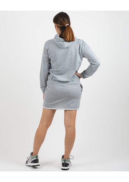 Kapüşonlu Kanguru Cepli Mini Sweat Elbise modelleri