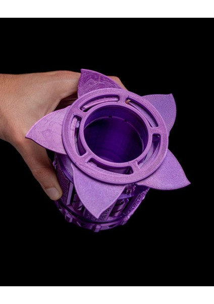 Uzay Çarklı Çevirmeli Saklama Kutusu 13CM