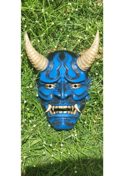 Cadılar Bayramı Geleneksel Japon Hannya Maskesi Oni Maskesi Samuray Maskesi Dev Boy Giyilebilir