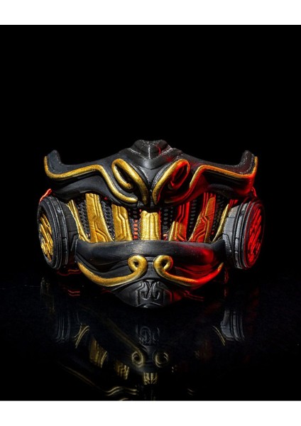 Cadılar Bayramı Samuray Maske Cyber Samuray Maske Halloween Samuray Maske Cosplay Samuray Maske 15CM