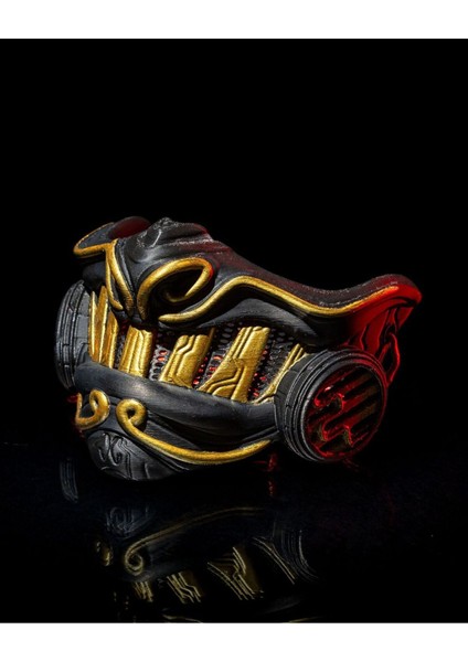 Cadılar Bayramı Samuray Maske Cyber Samuray Maske Halloween Samuray Maske Cosplay Samuray Maske 15CM fırsatları