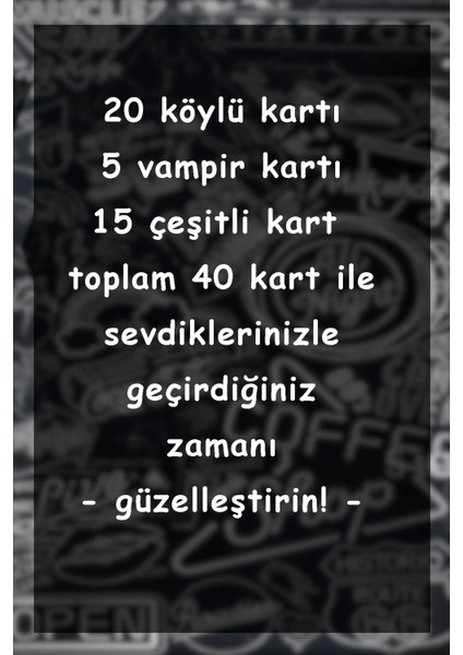 Vampir Köylü Kart Oyunu, Eğlence Pari, Arkadaş, 40 Kart fiyatları