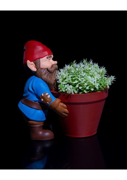 Cüce Bahçe Cini - Pebbles Boyalı Saksı 13 cm modelleri