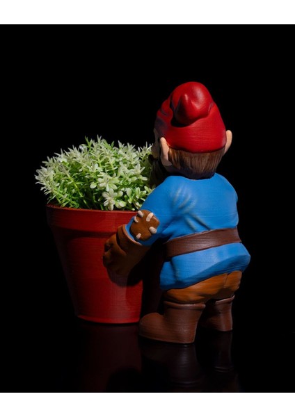 Cüce Bahçe Cini - Pebbles Boyalı Saksı 13 cm indirimleri