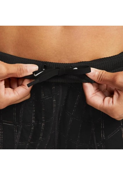 Yoga Therma-Fit Luxe Cozy Fleece Jacquard Kadın Çift Taraflı Siyah Eşofman Altı DQ6314 indirimleri