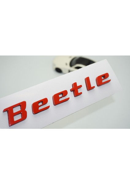 Volkswagen Beetle Bagaj Kırmızı Abs Yazı Logo Amblem