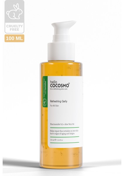 Hello Cocosmo Cilt Besleyici Dolgunlaştırıcı Yaşlanma Karşıtı (Niacinamide %2 + Aloe Vera %6) Jel Maske