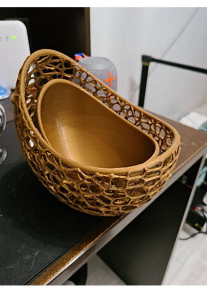Voronoi Antik Gold Saksı 13 cm Çap modelleri