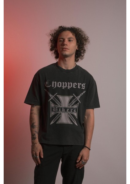 ''bikers'' Vintage Oversize T-Shirt