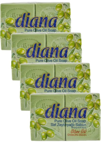 Zeytinyağlı Saf Kalıp Sabun Diana 800 Grx4 Adet