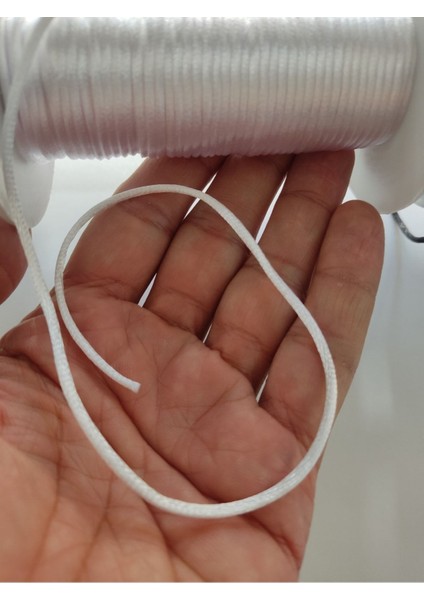 Floş Ip Sıçan Kuyruğu Ipi Takı ve Abiye Gelinlik Ipi (6 Mt)