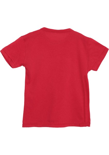 Sim Bayrak Baskılı Çocuk T-Shirt Kod/renk: Kırmızı Lucest Yeni fiyatları