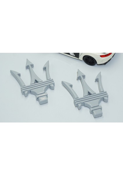 Maserati Yan Kanatlar Gri 3m 3D Rozet Amblem Seti fırsatları