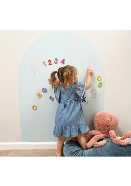 Yapışkanlı Manyetik Duvar Sticker Panosu Mıknatıs Tutan Duvar Sticker 60X90 cm