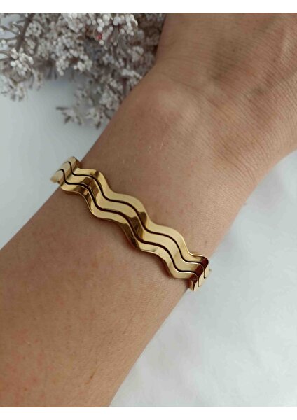 Jupiter Jewellery Çelik Zigzag Kelepçe