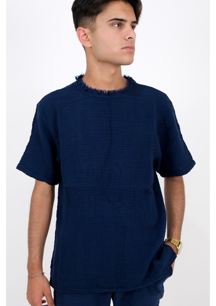 Erkek Müslin 0 Yaka Shirt indirimleri