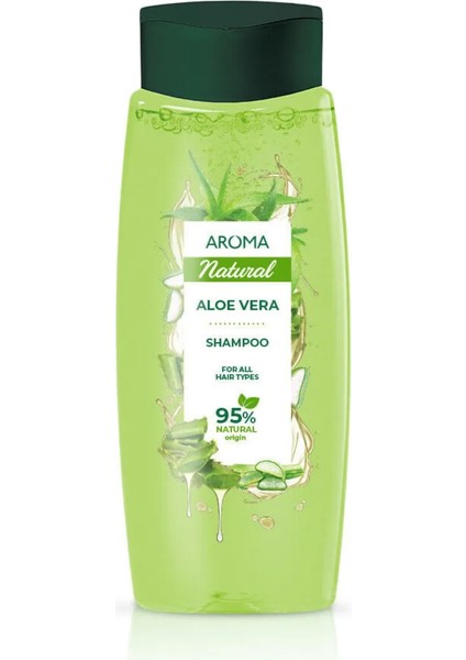 Natural % 95 Bitkisel Şampuan Aloe Vera Özlü Tüm Saçlar Için 400 ml