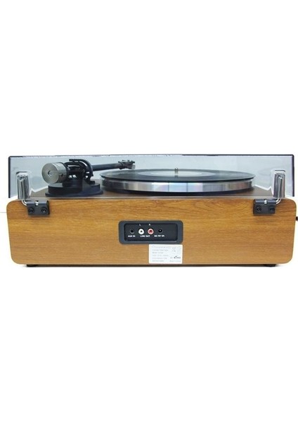 Nostaljik Ahşap Koruma Kapaklı Pikap Bluetooth Kulaklı Hoparlör 33-45 Plak Çalar fırsatları
