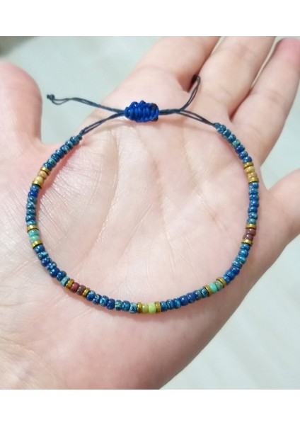 Hematit Doğaltaşlı Desenli Miyuki Round Boncuklu Bileklik