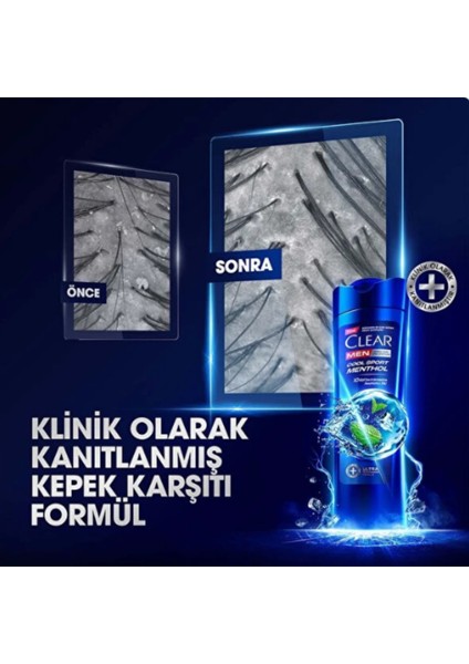Men Cool Sport Mentol Şampuan 350 ml 3'lü Set