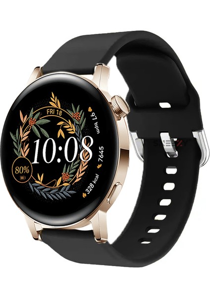Huawei Watch Gt2 42MM ile Uyumlu 20MM Purelux Soft Tokalı Silikon Kordon Dayanıklı Spor Stil
