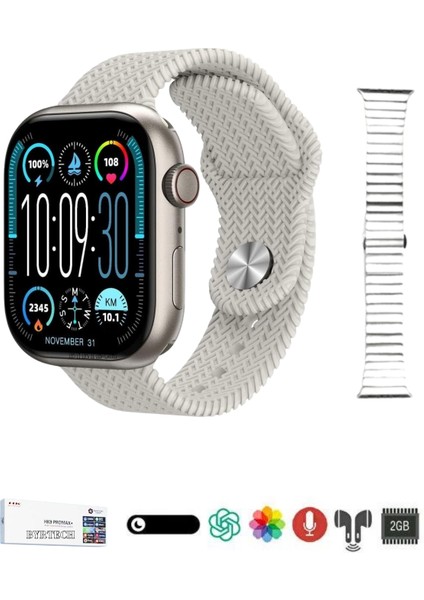 Hk9 Pro Max+ Plus Chat Gpt/dahili Hafıza/3d Animasyon Destekli Amoled Watch 10 Akıllı Saat