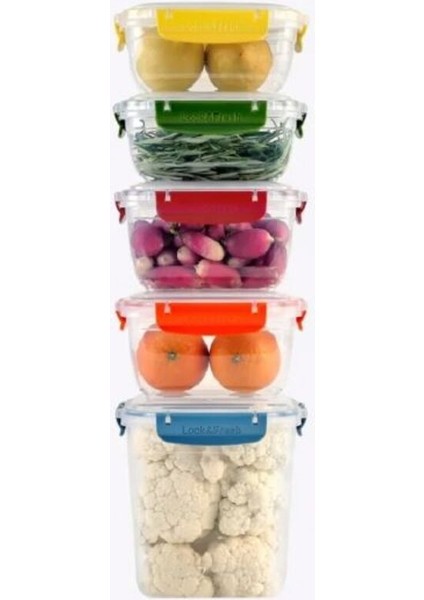 Saklama Kabı Kilitli Farklı Ölçülerle Lock&fresh 5 Set