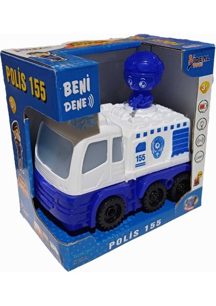 Süper Araçlar Polis 155 Oyuncak Pilli Işıklı Sesli Çarp Dön Özellikli Oyuncak Araç