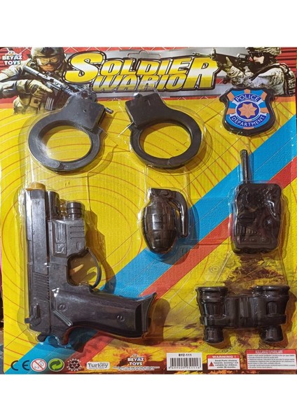 Soldıer Warrior Savaşçı Asker Oyuncak Seti Silah Seti Polis Seti