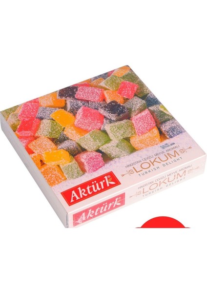 2'li Hediyelik Lokum , Bayramlık Hindistan Cevizli Meyve Aromalı Çifte Kavrulmuş Lokum 2*300 gr