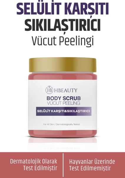 Ücut Peelingi Besleyici Arındırıcı Nemlendirici Body Scrub - Selülit Karşıtı ve Sıkılaştırıcı