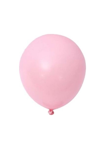 5 Inç Pembe Renk Küçük Boy 50 Li Makaron Dekorasyon Balonu