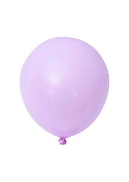5 Inç Lila Renk Küçük Boy 10 Lu Makaron Dekorasyon Balonu