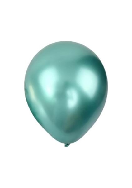 5 Inç Yeşil Renk 25 Li Küçük Boy Krom-Mirror-Aynalı Dekorasyon Balonu