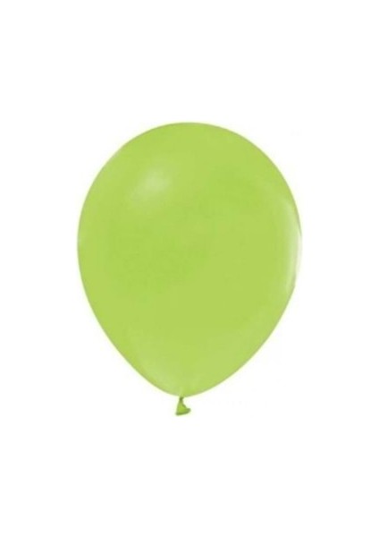 5 Inç Limon Yeşili Renk Küçük Boy 10 Lu Dekorasyon Balonu