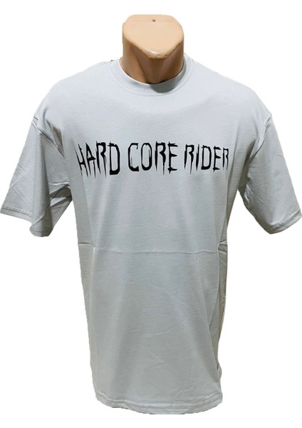 Bej Hard Core Oversize Erkek Tişört